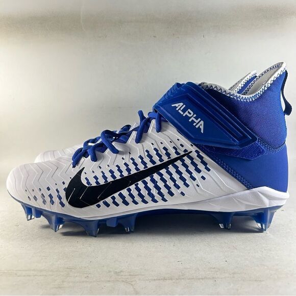 NEW Nike Alpha Menace Pro Mid 2 Men’s Football Cleats Blue Size 12 BV3945-101 - Picture 3 of 8